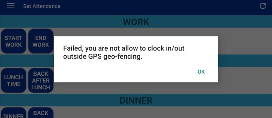 geo fencing clock in